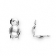 Stainless Steel - Rostfrei Stahl Schmuckzubehör Kalotten 2.4 mm Silver