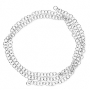 Stainless Steel - Rostfrei Stahl Schmuckzubehör Bindering Silver