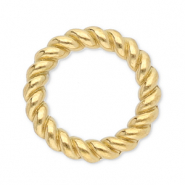Stainless Steel - Rostfrei Stahl Schmuckzubeh&ouml;r Ring 8 mm Gold