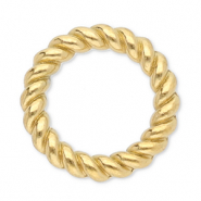 Stainless Steel - Rostfrei Stahl Schmuckzubeh&ouml;r Ring 10 mm Gold