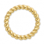 Stainless Steel - Rostfrei Stahl Schmuckzubeh&ouml;r Ring 12 mm Gold