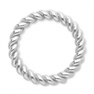 Stainless Steel - Rostfrei Stahl Schmuckzubeh&ouml;r Ring 12 mm Silver