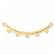 Stainless Steel - Rostfrei Stahl Schmuckzubeh&ouml;r Zwischenst&uuml;ck Bogen mit 5 &Ouml;sen Gold