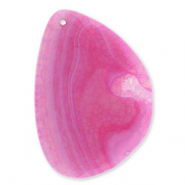 Naturstein Anh&auml;nger Achat Oval Multicolour pink-purple