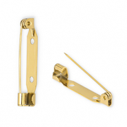 Stainless Steel - Rostfrei Stahl Schmuckzubeh&ouml;r Sicherheits-Broschennadel Gold