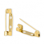 Stainless Steel - Rostfrei Stahl Schmuckzubeh&ouml;r Sicherheits-Broschennadel Gold