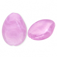 Acrylperlen Tropfenform Lavender purple-marble