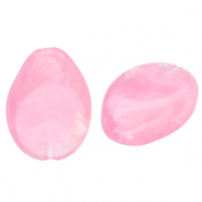 Acrylperlen Tropfenform Pink-marble
