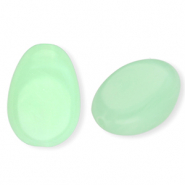 Acrylperlen Oval Mint green-marble