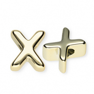 Buchstaben Perlen aus Acryl X Gold