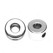 Buchstaben Perlen aus Acryl O Silver