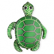 Geldb&ouml;rse aus Leder Schildkr&ouml;te Green-sand beige-black-white