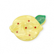 Haarschmuck Haarklemme Zitrone Pearl shine yellow-green-dark red