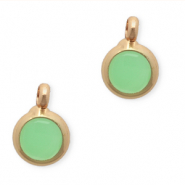 Anhänger Kristallglas 7mm Light green-gold