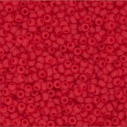 Miyuki Rocailles 11/0 Matted Transparent Lt.Red 11-0140F