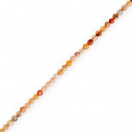 Naturstein Perlen Achat 3mm Facett geschliffen Multicolor yellow-red