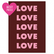 BY31&reg; SchmuckKarten "Love" Dark brown-dark pink
