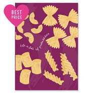 BY31&reg; SchmuckKarten "Life is full of pasta-bilities" Magenta purple-yellow