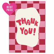 BY31&reg; SchmuckKarten "Thank you" Dark pink-rust red-off white