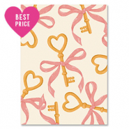 BY31&reg; Schmuck Karten Schl&uuml;ssel Off white-red-gold