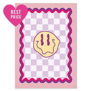 Schmuck Karten Smiley Purple-pink