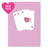 Schmuck Karten "you won my heart" Lilac rose