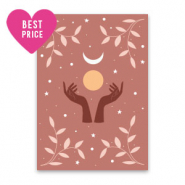 Schmuck Karten H&auml;nde & Mond Vintage rose