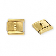Italian Charm Element aus Stainless Steel - Rostfreiem Stahl mit &Ouml;se Gold