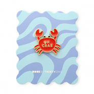 BY31® Anstecker "Oh crab" auf Zierkarte Multicolour blue-red-yellow-black-gold