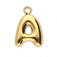 Stainless Steel - Rostfrei Stahl Anhänger Buchstaben A Gold