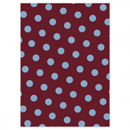 BY31&reg; SchmuckKarten Dots Mahogany red-light blue