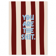 BY31&reg; SchmuckKarten "You are the shit" Brown-cr&eacute;me-light blue