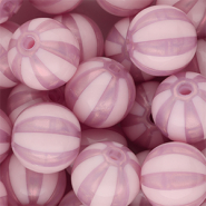 16 mm DQ&reg; Acrylperlen mit Streifen Vintage pink