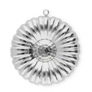 Stainless Steel - Rostfrei Stahl Anh&auml;nger Blume Silver
