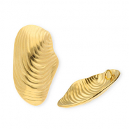 Stainless Steel - Rostfrei Stahl Anh&auml;nger Muschel Gold