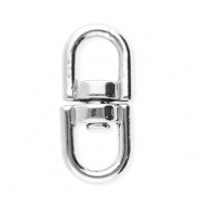 Stainless Steel - Rostfrei Stahl Schmuckzubehör Schlüssel Anhänger Oval Silver