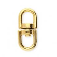 Stainless Steel - Rostfrei Stahl Schmuckzubehör Schlüssel Anhänger Oval Gold