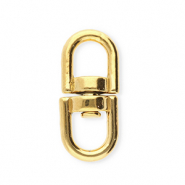Stainless Steel - Rostfrei Stahl Schmuckzubehör Schlüssel Anhänger Oval Gold