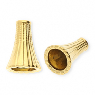 Stainless Steel - Rostfrei Stahl Schmuckzubehör Endkappen Kegel 11 mm Gold