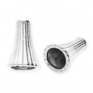 Stainless Steel - Rostfrei Stahl Schmuckzubehör Endkappen Kegel 11 mm Silver