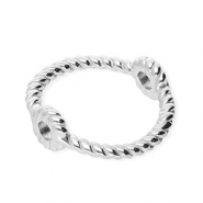Stainless Steel - Rostfrei Stahl Schmuckzubehör Ring mit 2 Ösen 13 mm Silver