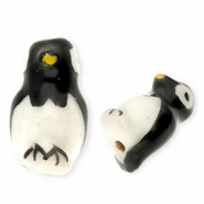 Perlen Keramik Pinguin White-black