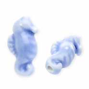 Perlen Keramik Seepferdchen Blue