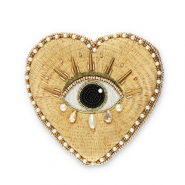 Geldbörse Herz mit Auge der Vorsehung Gold-white-black