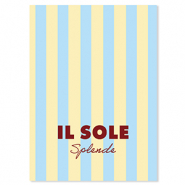 BY31® SchmuckKarten "Il sole splende" Yellow-light blue-mahogany red