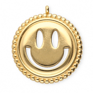 BY31® Stainless Steel - Rostfrei Stahl Anhänger Smiley Gold
