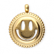 BY31® Stainless Steel - Rostfrei Stahl Anhänger Smiley Gold
