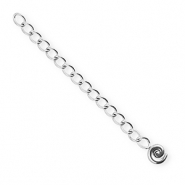 BY31® Stainless Steel - Rostfrei Stahl Schmuckzubehör Verlängerungsketten Set Spirale Silver