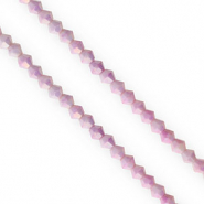 Glas Top Facett Perlen Bicone 4&nbsp;mm Lilac-AB coating