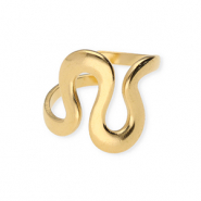 Ringe aus Stainless Steel - Rostfreiem Stahl Wellenförmig Gold